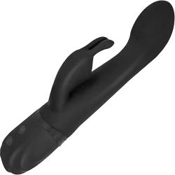 Vibes of New York Rechargeable Silicone Rabbit Massager, 9 Inch, Black
