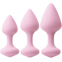INYA Triple Kiss Silicone Anal Trainer Kit, Pink