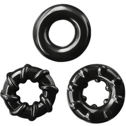 Renegade Dyno Rings Super Stretchable Cockrings Set of 3, Black