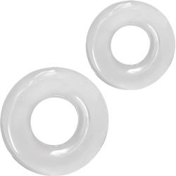 Renegade Double Stack Super Stretchable Cockrings Set of 2, Clear