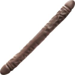 Dr. Skin Realistic Double Dildo, 18 Inch, Chocolate