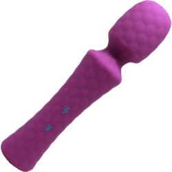 FemmeFunn Ultra Wand Silicone Rechargeable Vibrating Massager, 8 Inch, Purple