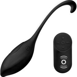Under Control Silicone Vibrating Egg with Remote Control, 7 Inch, Black