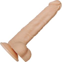 Adam and Eve Adam`s Rechargeable Silicone Vibrating Dildo, 9 Inch, Flesh