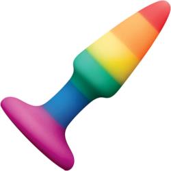 Colours Silicone Pleasure Plug, 3.5 Inch, Rainbow
