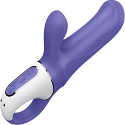 Satisfyer Vibes Magic Bunny Silicone Vibrator, 7 Inch, Blue