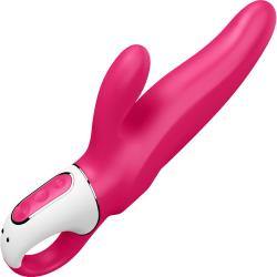 Satisfyer Vibes Mr. Rabbit Silicone Vibrator, 8.75 Inch, Pink