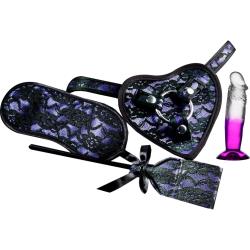 Heart-On Deluxe Harness Kit with Straight Dong, Purple