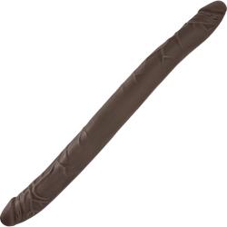 Dr. Skin Realistic Double Dildo, 14 Inch, Chocolate