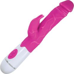 Energize Her 16 Functions Vibrating Bunny Massager, 10 Inch, Pink