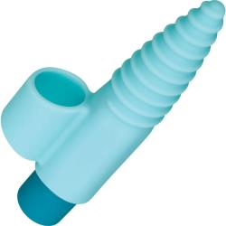 Unicorn Rechargeable Power Bullet Vibrator with Finger Sleeve, 4.25 Inch, Teal