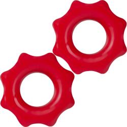 Stay Hard Nutz 2 Cock Ring Set, Red