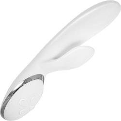 Vibes of New York Heat-Up Dual Action Pleasure Massager, 9 Inch, White