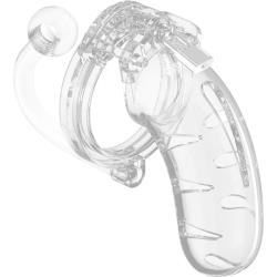 ManCage Model 11 Chasity Cage with Plug, 4.5 Inch, Clear