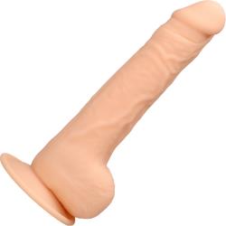 RealRock Ultra Dual Density Silicone Dildo with Balls, 9.5 Inch, Flesh
