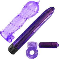 Classix Ultimate Pleasure Couples Kit with 7 Inch Vibe, Purple
