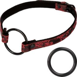 CalExotics Scandal Wide Open Mouth Gag, 1.75 Inch Ring Diameter, Red/Black