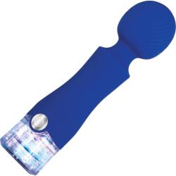 Evolved Dazzle Rechargeable Silicone Vibrator, 6 Inch, Blue
