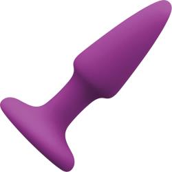 Colors Pleasures Butt Plug with Suction Cup Base, 3.5 Inch, Purple