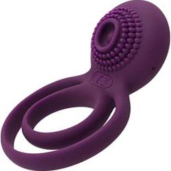 Svakom Tammy Clitoris Stimulating Vibrating Double Penis Ring, Violet