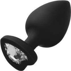 Ouch! Diamond Heart Butt Plug, 3.75 Inch, Black