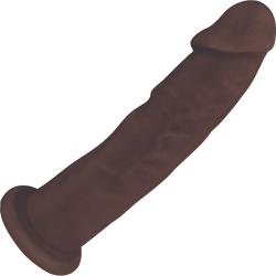 FleshStixxx Bendable Silicone Dildo with Suction Base, 6 Inch, Chocolate