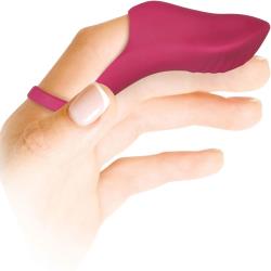 Evolved Frisky Finger Rechargeable Silicone Vibrator, 4.7 Inch, Burgundy