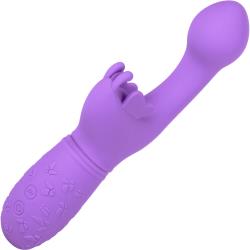 Rechargeable Butterfly Kiss Vibrator with Fluttering Wings, 7.5 Inch, Purple