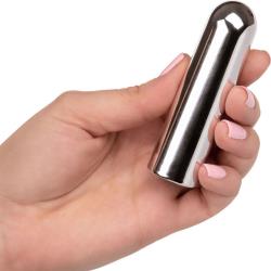 Glam 10 Functions Rechargeable Vibrating Bullet, 3.5 Inch, Silver