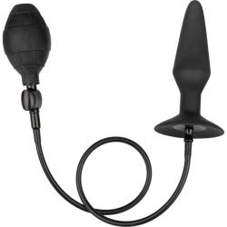 Silicone Inflatable Butt Plug, 5.25 Inch, Black