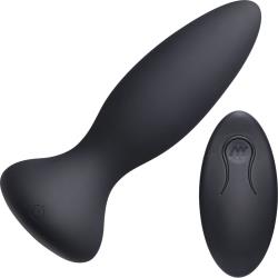A-Play Vibe Adventurous Rechargeable Silicone Anal Plug with Remote, 5.25 Inch, Black