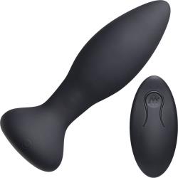 A-Play Rimmer Experienced Rechargeable Silicone Anal Plug with Remote, 5.75 Inch, Black