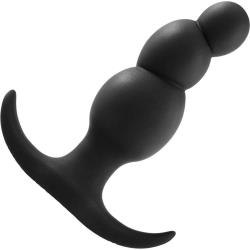 Anal Adventures Platinum Stacked Butt Plug, 3.25 Inch, Black