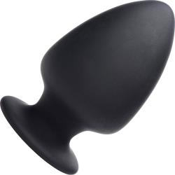 Squeeze It Squeezable Squeezable Silicone Anal Plug, 5.1 Inch, Black