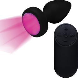Booty Sparks 7X Light Up Rechargeable Anal Plug, 3.7 Inch, Black