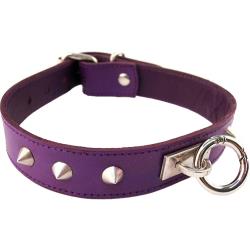 Rouge Garments O Ring Studded Collar, Purple
