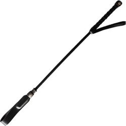 Rouge Short Riding Crop with Slim Tip, 20 Inch, Black