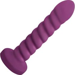 Gossiip Soft Swirl Silicone Vibrator with Remote Control, 7.5 Inch, Violet