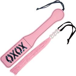 Luv XOXO Paddle and Whip Set, 12.5 Inch, Pink