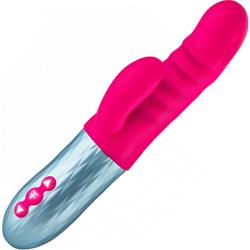 FemmeFunn Essenza Thrusting Rabbit Silicone Vibrator, 9.5 Inch, Pink