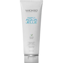 Wicked Simply Aqua Jelle Lubricant with Olive Leaf Extract, 4 fl.oz (120 mL)