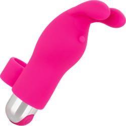 Intimate Play Rechargeable Finger Vibe, 4 Inch, Pink Bunny