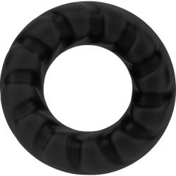 Forto F-25 Liquid Silicone Cock Ring, 0.9 Inch, Black