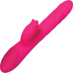 Adam and Eve Rotating Rabbit Flicker Silicone Vibrator, 9.75 Inch, Pink