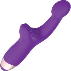 Adam and Eve Silicone Rechargeable G-Spot Pleaser, 7.5 Inch, Purple