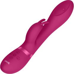 Vive Mira Pulse Rechargeable G-Spot Rabbit Vibrator, 8.5 Inch, Pink