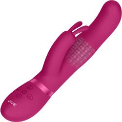 Vive Izara Pulse Rechargeable G-Spot Rabbit Vibrator, 8.6 Inch, Pink