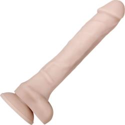 Evolved Real Supple Silicone Poseable Dildo with Suction Cup, 10.5 Inch, Vanilla