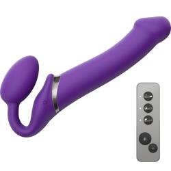 Strap-On-Me Vibrating Remote Controlled Strapless Dildo, 9.75 Inch, Purple