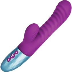 FemmeFunn Delola Silicone Rabbit Vibrator, 9.2 Inch, Purple